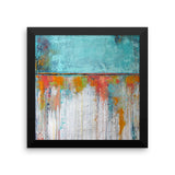 Abstract Framed Poster - Blue and White Wall Art - The Modern Home Co. by Liz Moran