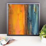 Seascape Art - Blue and Orange Wall Decor - Framed Art Print - The Modern Home Co. by Liz Moran