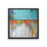 Abstract Framed Poster - Blue and White Wall Art - The Modern Home Co. by Liz Moran