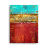 Red and Gold Wall Art - Canvas Print - Red, Gold an Blue - The Modern Home Co. by Liz Moran