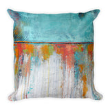 Coral Reef - Blue and White Throw Pillow - The Modern Home Co. by Liz Moran