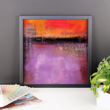 Abstract Sunset - Purple and Orange Wall Art - Framed Poster - The Modern Home Co. by Liz Moran