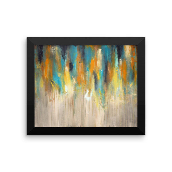 Blue and Yellow Wall Art - Framed Art Print - The Modern Home Co. by Liz Moran