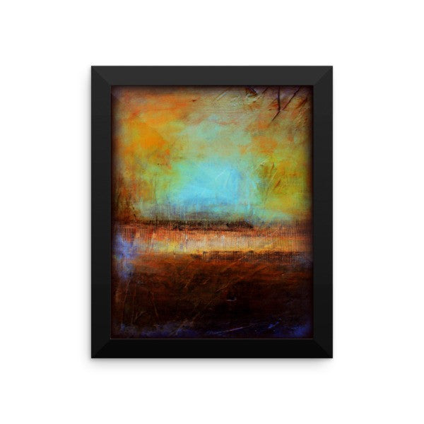 Blue and Brown Wall Decor - Framed Art  - Poster Print - The Modern Home Co. by Liz Moran