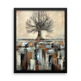 Framed Tree Poster - Abstract Landscape - Neutral Colors - The Modern Home Co. by Liz Moran