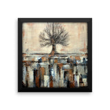 Framed Tree Poster - Abstract Landscape - Neutral Colors - The Modern Home Co. by Liz Moran