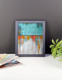 Abstract Framed Poster - Blue and White Wall Art - The Modern Home Co. by Liz Moran