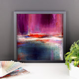 Purple and Blue Urban Art Print - Romance - Framed Poster Print - The Modern Home Co. by Liz Moran