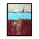 Red, White and Blue Framed Poster Print - The Modern Home Co. by Liz Moran