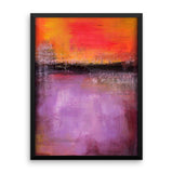 Abstract Sunset - Purple and Orange Wall Art - Framed Poster - The Modern Home Co. by Liz Moran