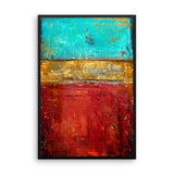 Red, Blue and Gold Wall Art - Framed Print - Poster Print - The Modern Home Co. by Liz Moran