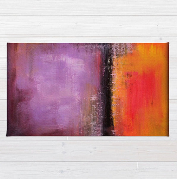 Orange and Purple Area Rug – Abstract Landscape – Abstract Sunset - The Modern Home Co. by Liz Moran