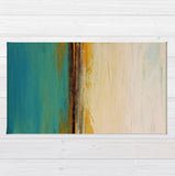 Abstract Seascape – Blue and White Area Rug – Beach House Décor - The Modern Home Co. by Liz Moran