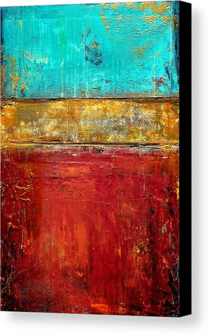 Red and Gold Wall Art - Canvas Print - Red, Gold an Blue