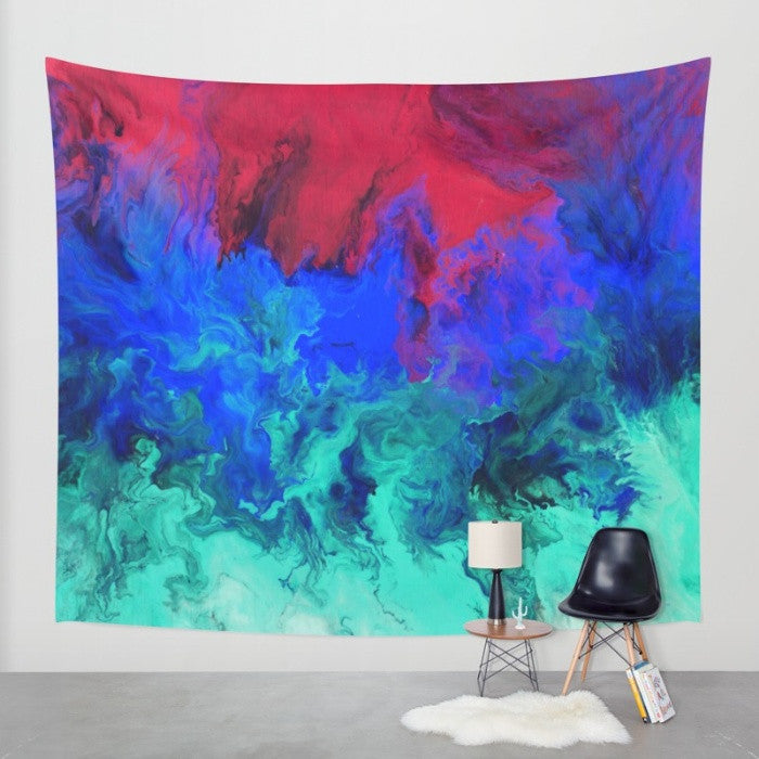 Fire and Ice - Abstract Wall Tapestry - The Modern Home Co. by Liz Moran
