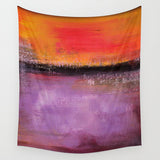 Orange and Purple Wall Decor – Wall Tapestry - Abstract Landscape - The Modern Home Co. by Liz Moran