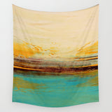 Horizon – Blue and White Wall Tapestry– Beach House Décor - Seascape - The Modern Home Co. by Liz Moran