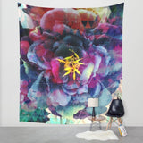 Purple Flower Wall Art - Geometric Wall Tapestry - The Modern Home Co. by Liz Moran